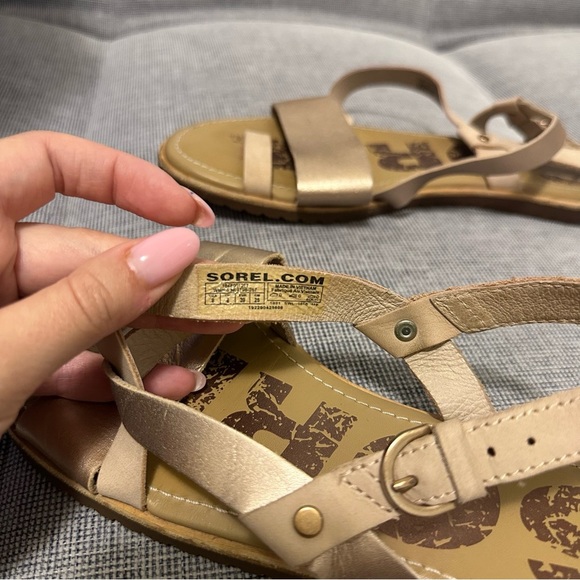Sorel Ella Criss Cross Toe Loop Sandals Leather Adjustable Size 8 Women’s - Picture 5 of 7